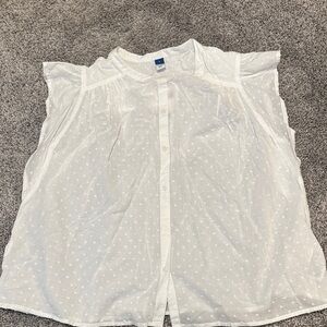 Old Navy White Sleeveless Blouse